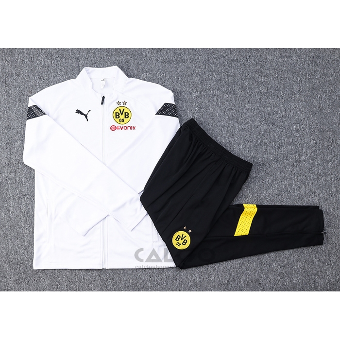 Tuta da Track di Giacca Borussia Dortmund 2022-2023 Bianco